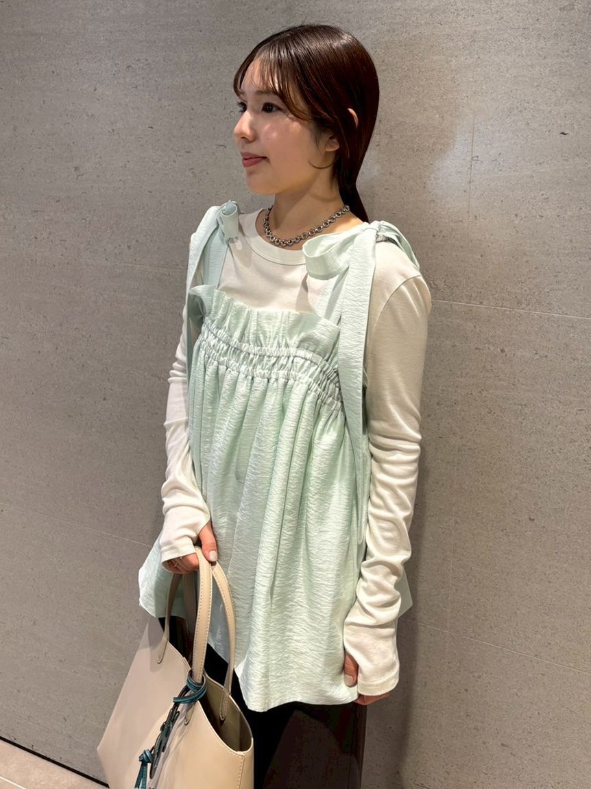 Mila Owen「【セットアイテム】ペプラムキャミブラウス&times;パンツ SET UP」|ワンピース|