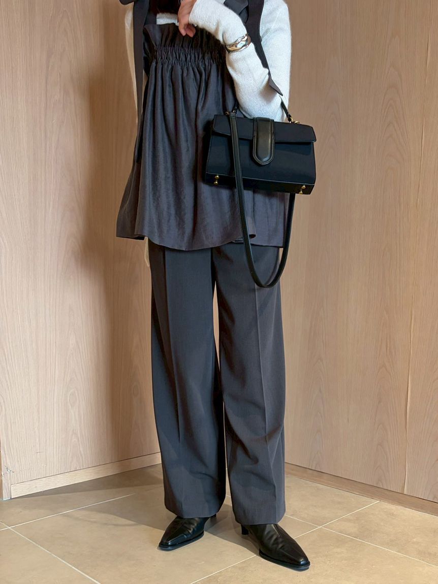 Mila Owen「【セットアイテム】ペプラムキャミブラウス&times;パンツ SET UP」|ワンピース|