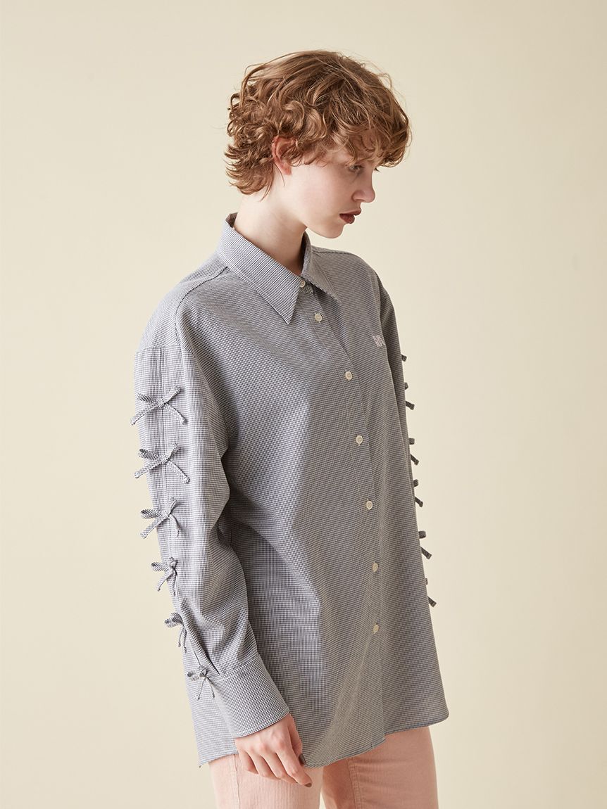 FURFUR「リボンスリーブシアーシャツ」|シャツ・ブラウス|