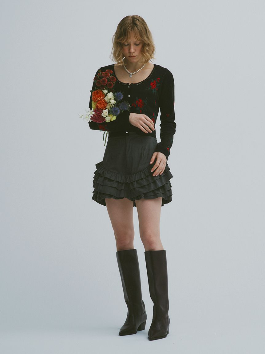 FURFUR「フリルレイヤースウェードショートパンツ」|その他|