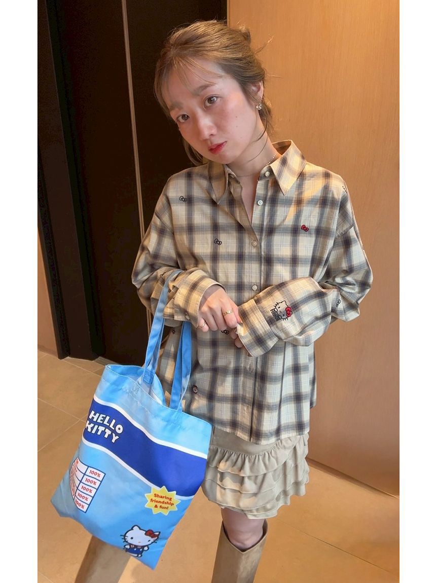 FURFUR「HELLO KITTYリボン刺繍シャツ」|シャツ・ブラウス|