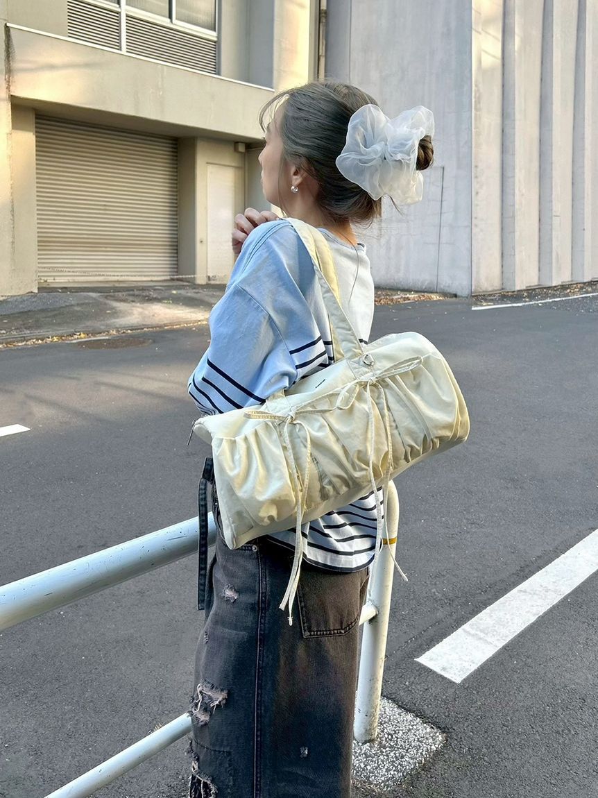 FURFUR「【WEB限定カラー】リボンドラムバッグ」|ショルダー・メッセンジャー|