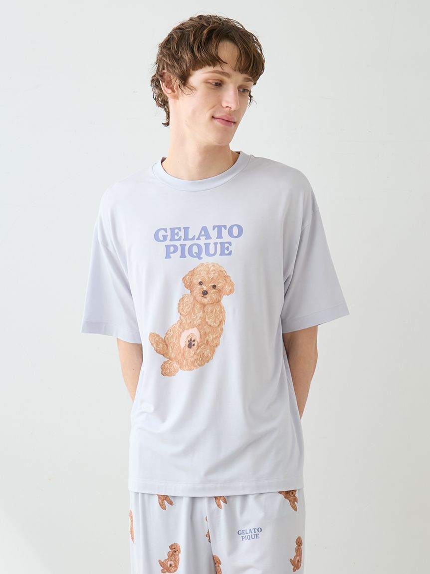 GELATO PIQUE HOMME「【HOMME】ドッグワンポイントTシャツ」|ルームウェア|