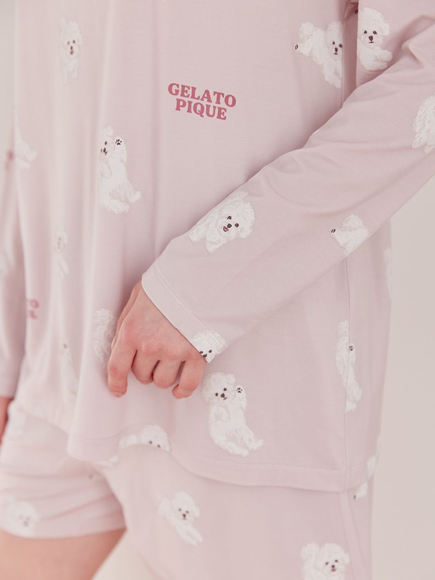 gelato pique「ドッグ柄ロンT」|ルームウェア|