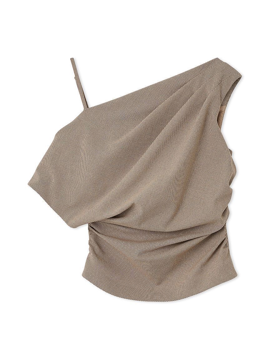 SNIDEL「オフショルドレープブラウス」|シャツ・ブラウス|