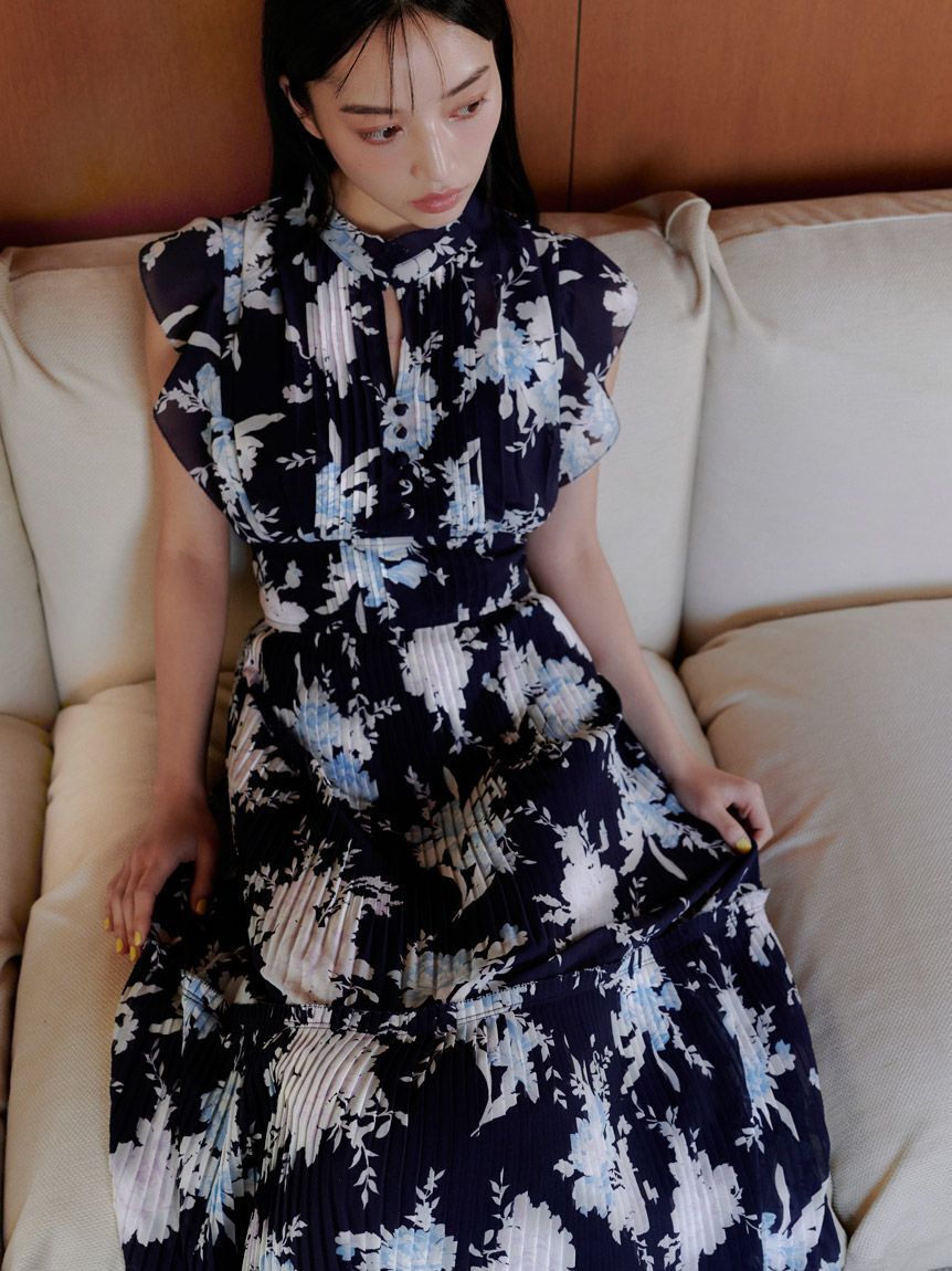 SNIDEL「【販路限定サイズあり】Sustainableプリーツプリントワンピース」|ワンピース|DNVY