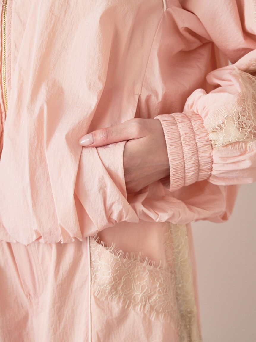 SNIDEL「【Chacott】コラボナイロンレースブルゾン」|ブルゾン・スタジャン|