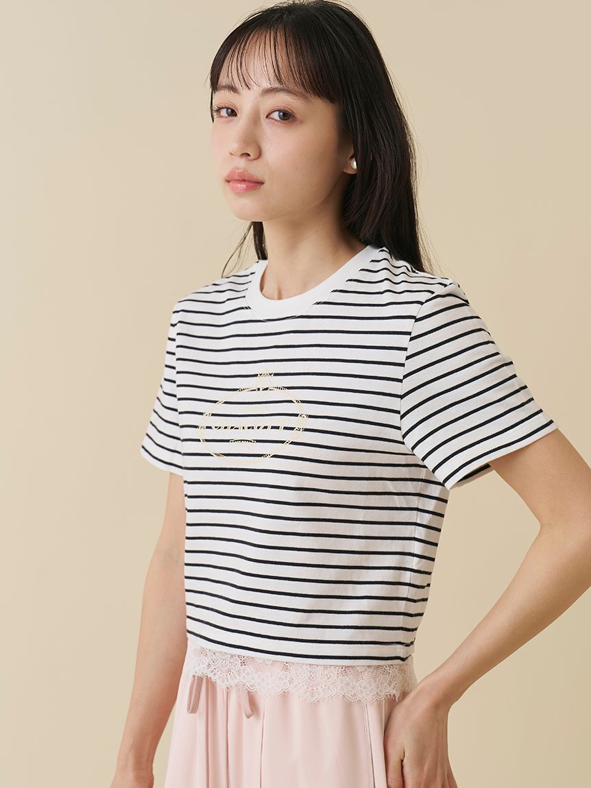 SNIDEL「【Chacott】コラボレーストリムTシャツ」|Tシャツ・カットソー|