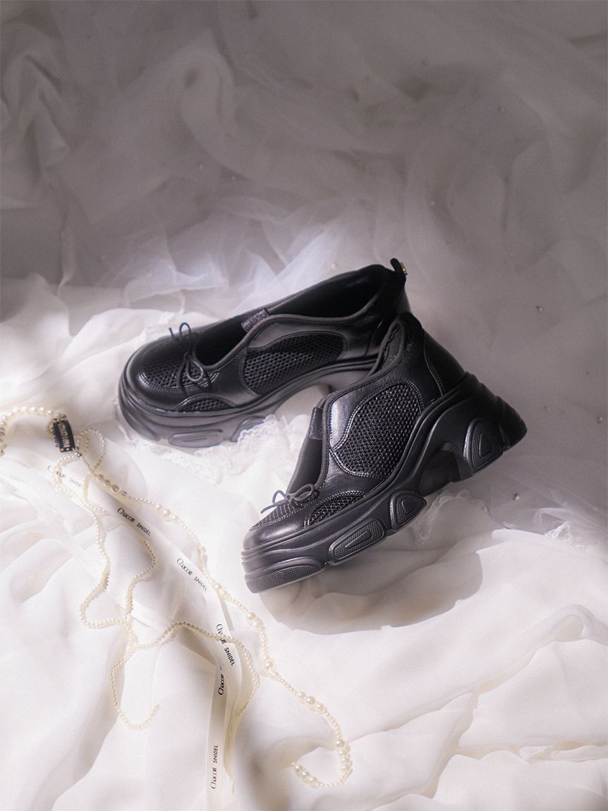 SNIDEL「【Chacott】コラボスニーカー」|スニーカー|BLK