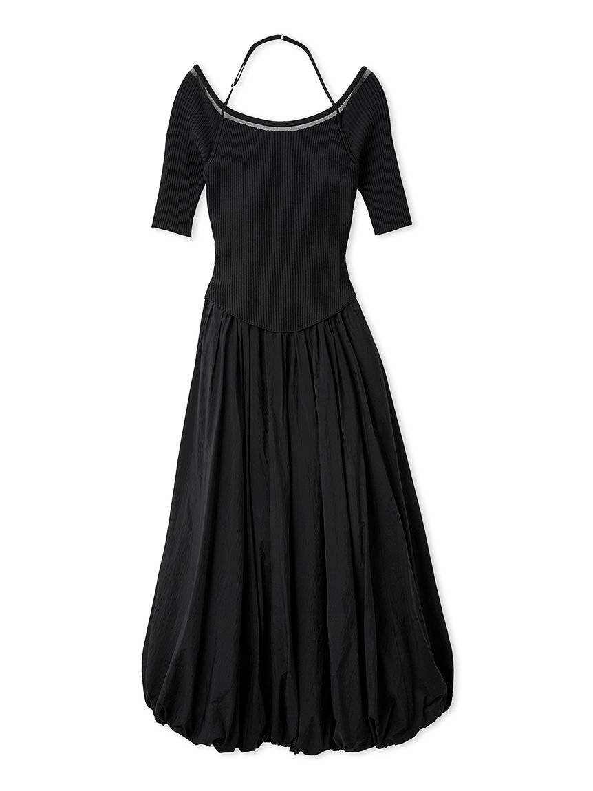 SNIDEL「【Chacott】コラボニットバルーンワンピース」|ワンピース|