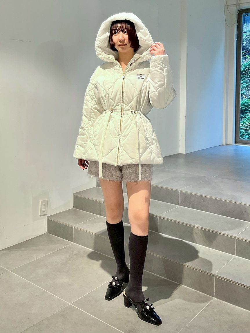 LILY BROWN「【LILY BROWN&times;MARY QUANT】デイジーチャーム付きクラシカルキルティングコート」|その他|