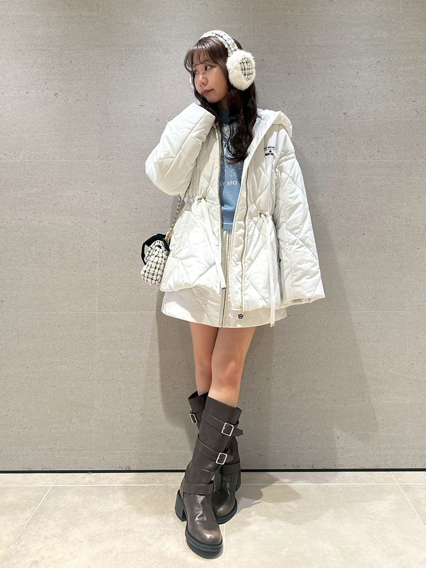 LILY BROWN「【LILY BROWN&times;MARY QUANT】デイジーチャーム付きクラシカルキルティングコート」|その他|