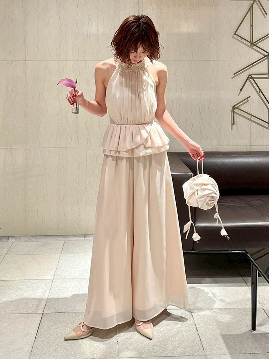 LILY BROWN「ブライトペプラムコンビネゾン」|オールインワン|