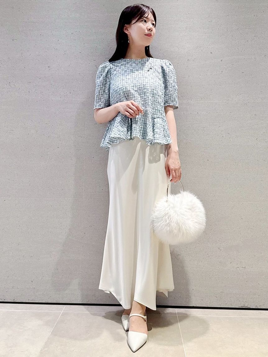 CELFORD「ブラッシュドレースペプラムトップス」|Tシャツ・カットソー|