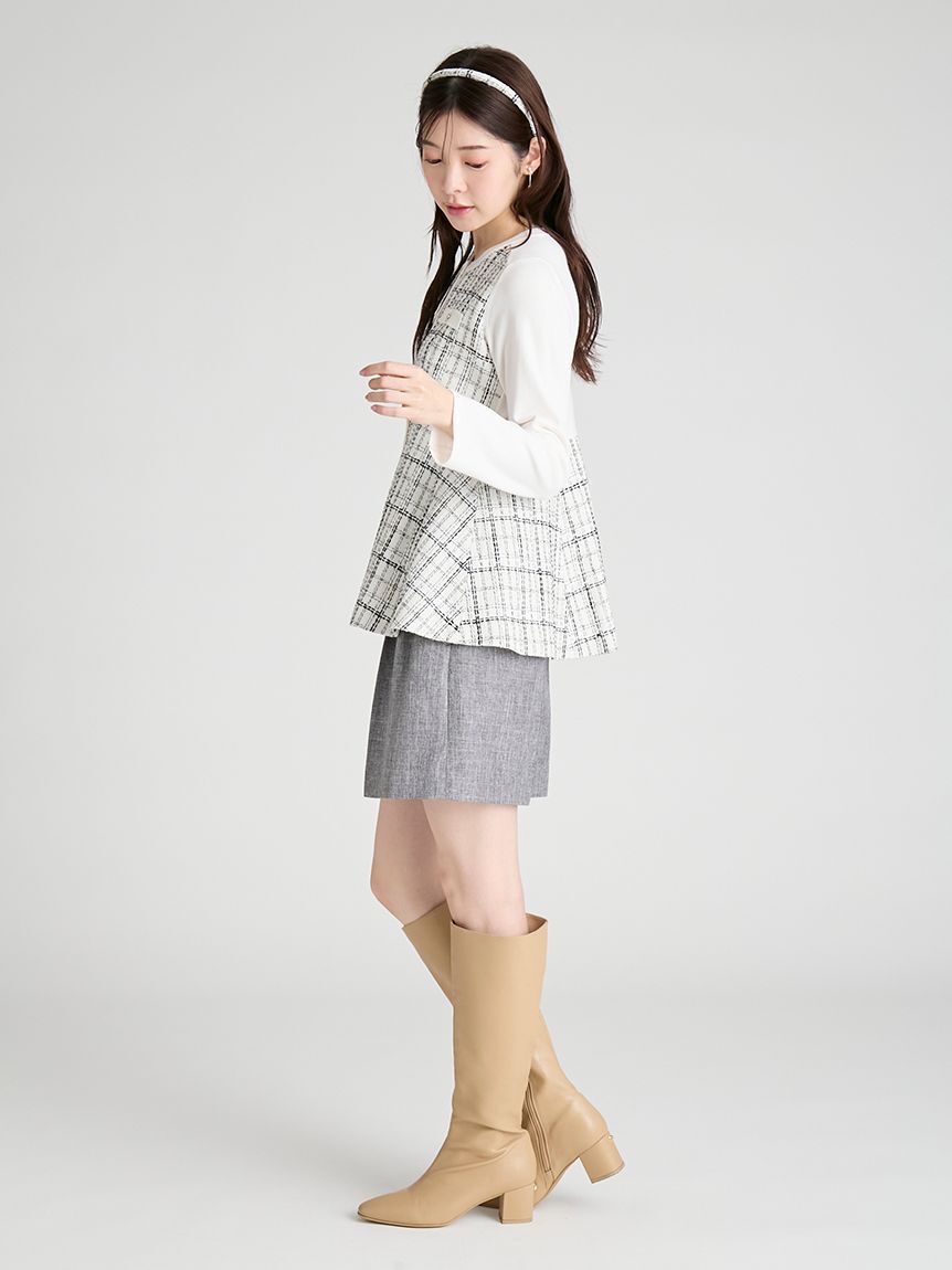 CELFORD「ツイードペプラムカーディガン」|カーディガン|