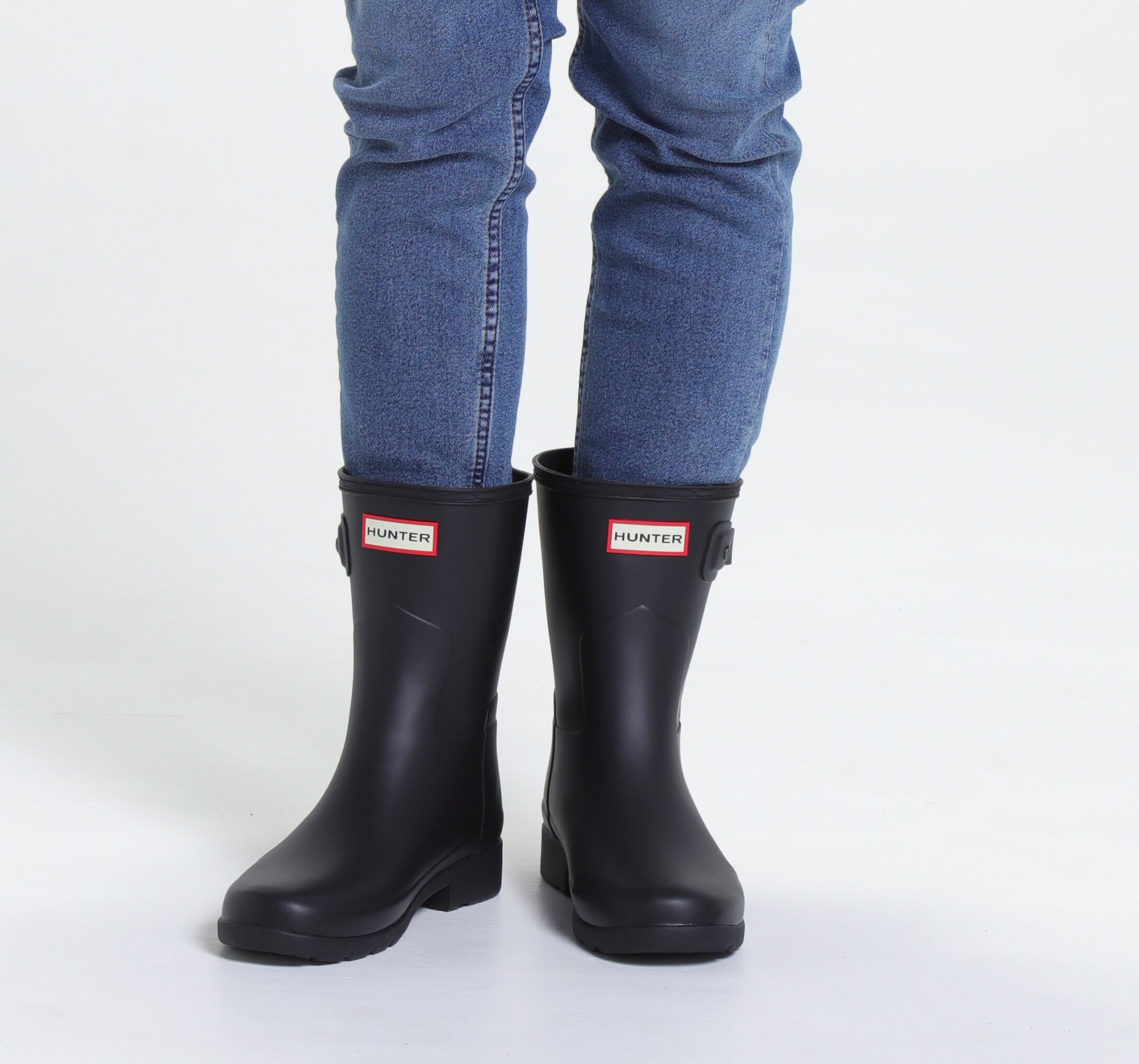 HUNTER「【レディース】リファインドショートブーツ」|レインシューズ|BLK