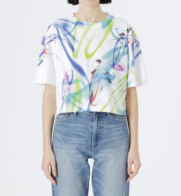  「【KANAKO SASAKI】コラボレーション ネオン グラフィックプリントルーズTシャツ」|Tシャツ・カットソー|