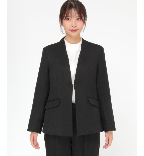 IKKA LOUNGE「【セットアップ対応】ウールライクV襟裏付きジャケット」|その他|