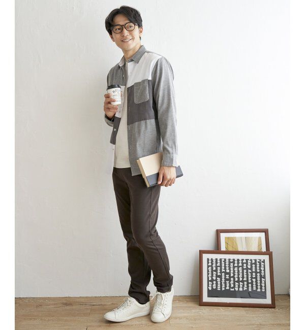 ikka「オックスブロックス切り替えシャツ」|シャツ・ブラウス|