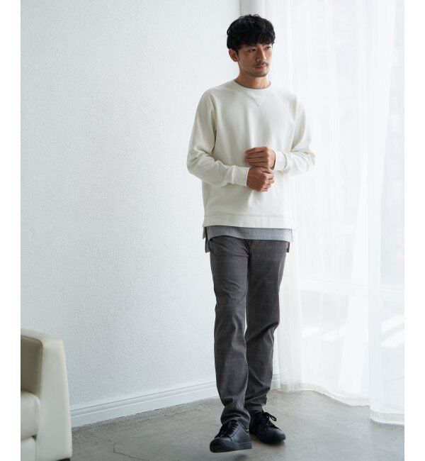 ikka「【抗菌防臭】GOKU楽ダンボールフェイクプルオーバー」|パーカー|