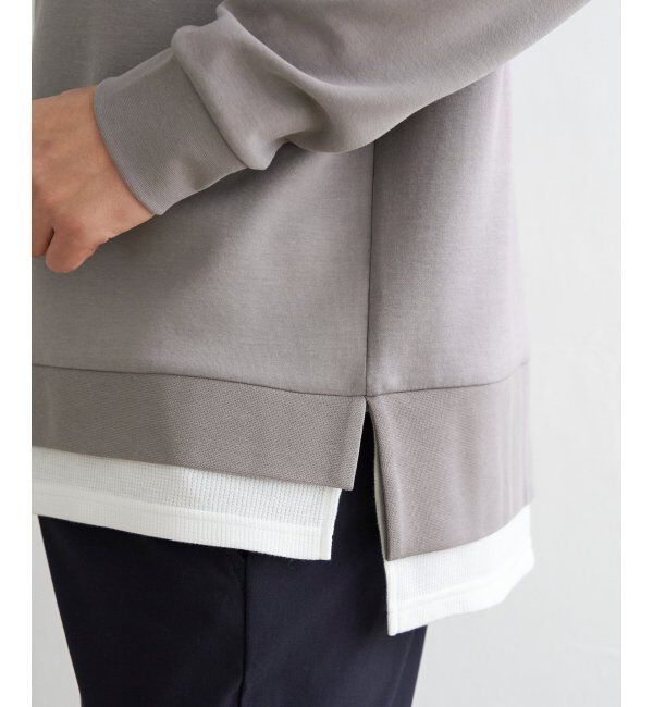 ikka「【抗菌防臭】GOKU楽ダンボールフェイクプルオーバー」|パーカー|