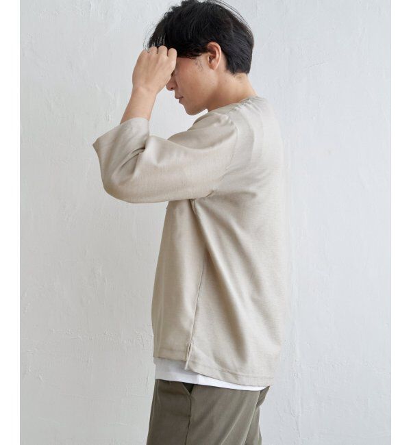 ikka「【イージーケア／吸水速乾】7分ヘンリーシャツTインナーセット【2点セット】」|シャツ・ブラウス|