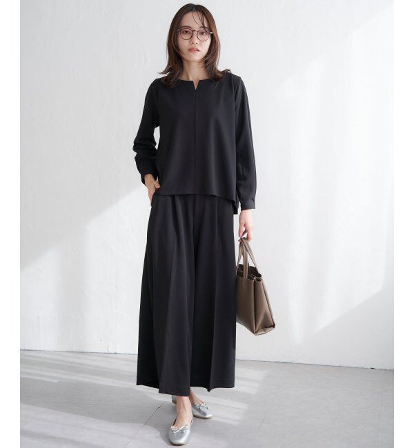 IKKA LOUNGE「GOKU楽 長袖フレアセット」|ワンピース|