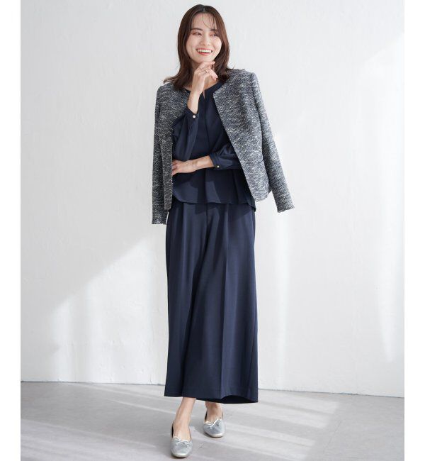 IKKA LOUNGE「GOKU楽 長袖フレアセット」|ワンピース|