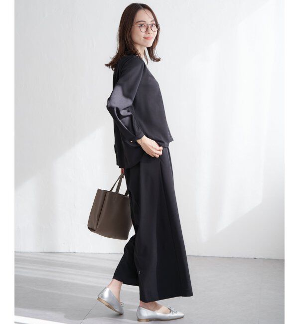 IKKA LOUNGE「GOKU楽 長袖フレアセット」|ワンピース|