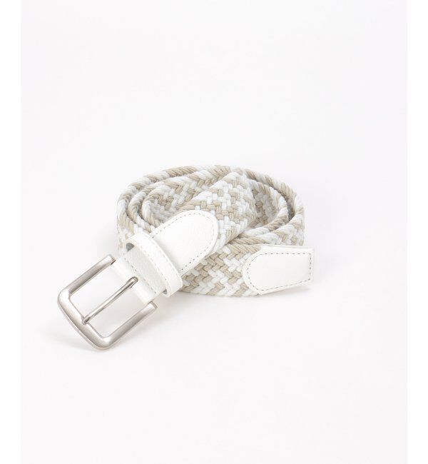 ikka「ストレッチゴムメッシュベルトMIX」|ダウンベスト・ベスト|オフホワイト