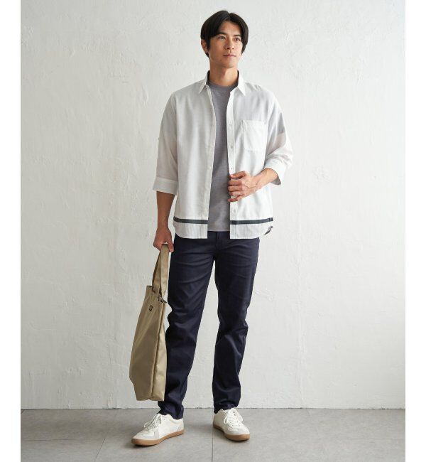 ikka「オックス袖2way裾切り替えシャツ」|シャツ・ブラウス|