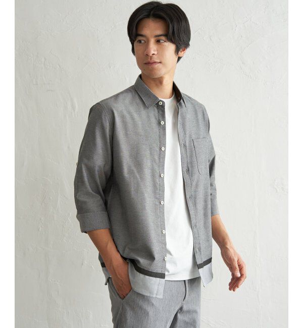 ikka「オックス袖2way裾切り替えシャツ」|シャツ・ブラウス|
