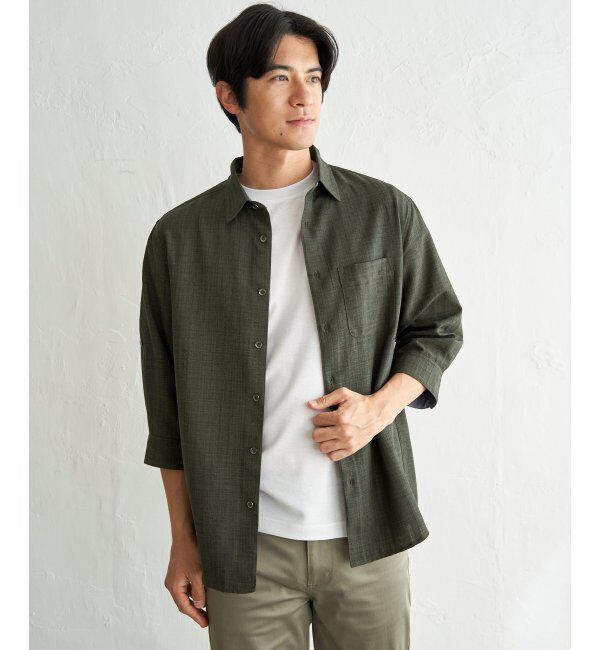 ikka「速乾ドビー袖2wayシャツ」|シャツ・ブラウス|