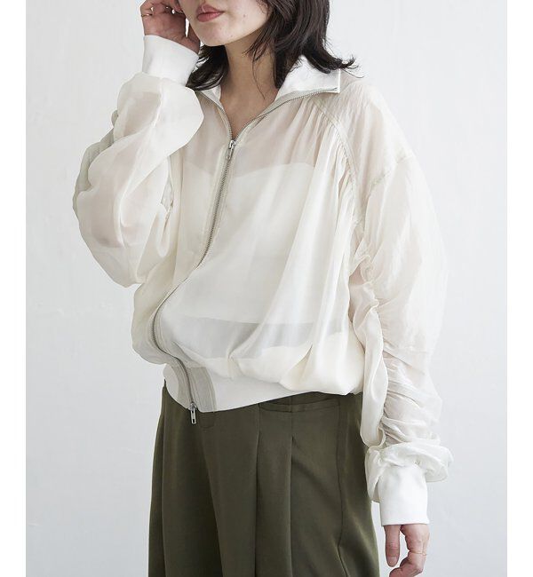 VENCE share style「シアータフタシャーリングブルゾン」|ブルゾン・スタジャン|