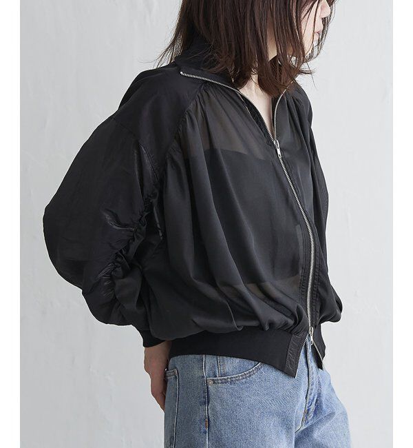 VENCE share style「シアータフタシャーリングブルゾン」|ブルゾン・スタジャン|