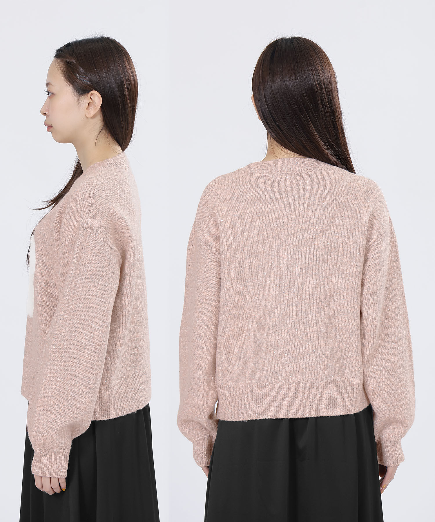 MARY QUANT「ファーデイジーラメニット プルオーバー」|ニット・セーター|