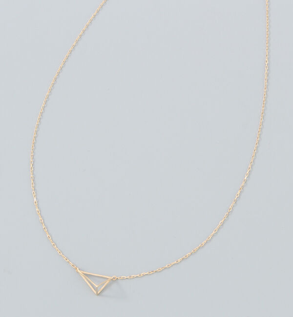 JUPITER「【K10】トライアングルデザインネックレス<全長40㎝(調節した時の長さ36.5㎝)>」|ネックレス|ゴールド