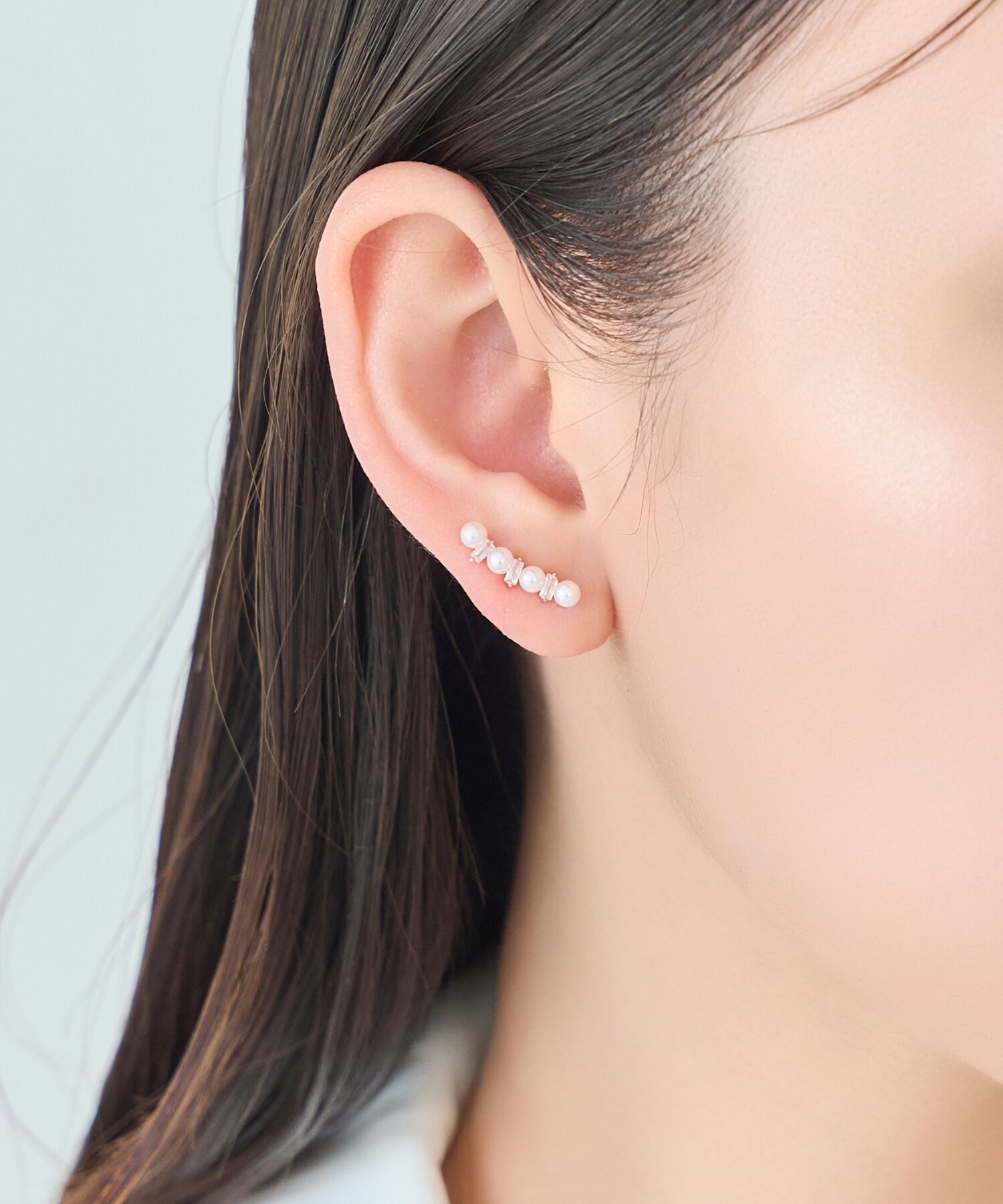 Phoebe「2wayパールブリンクピアス&イヤリング　ローズゴールド」|ピアス|