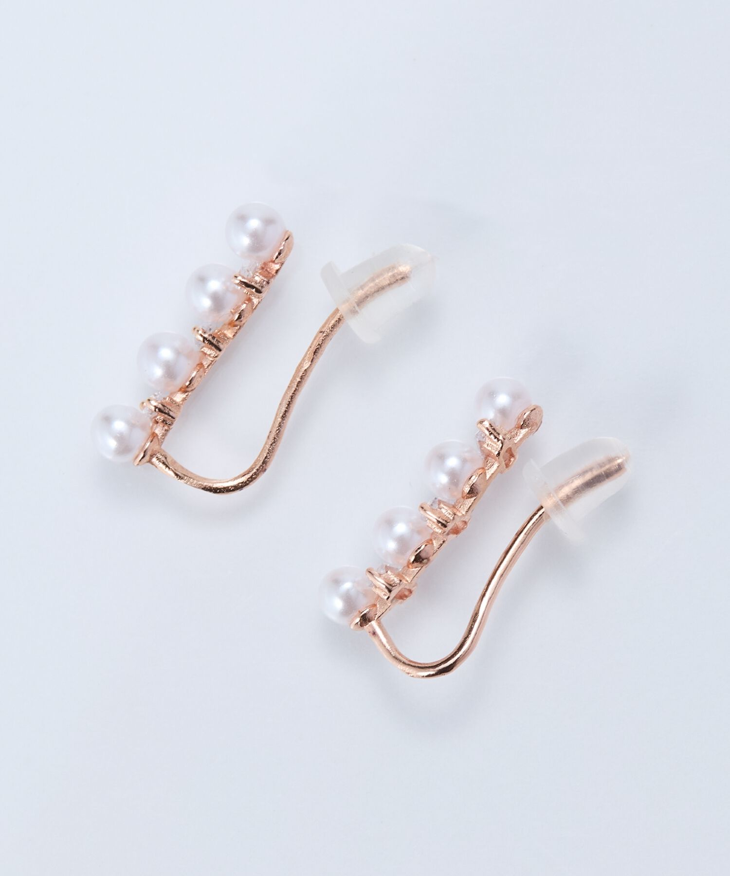 Phoebe「2wayパールブリンクピアス&イヤリング　ローズゴールド」|ピアス|