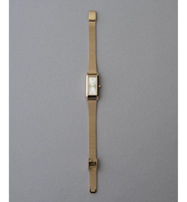 ete「レクタングルフェイス メッシュベルト ウォッチ」|腕時計|