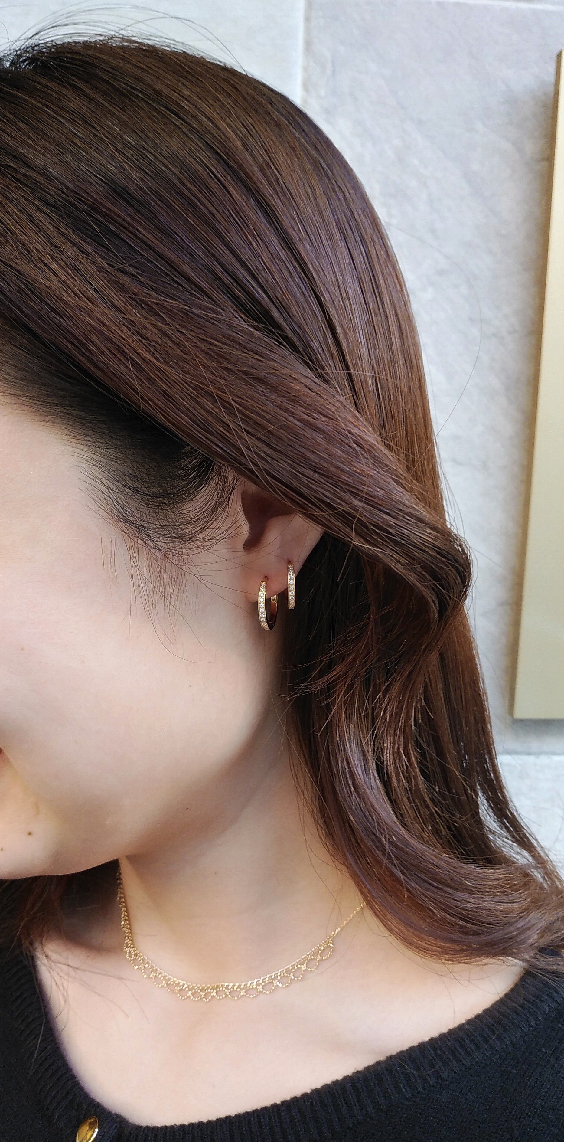 STAR JEWELRY「CLICK HOOP（L）」|ピアス|