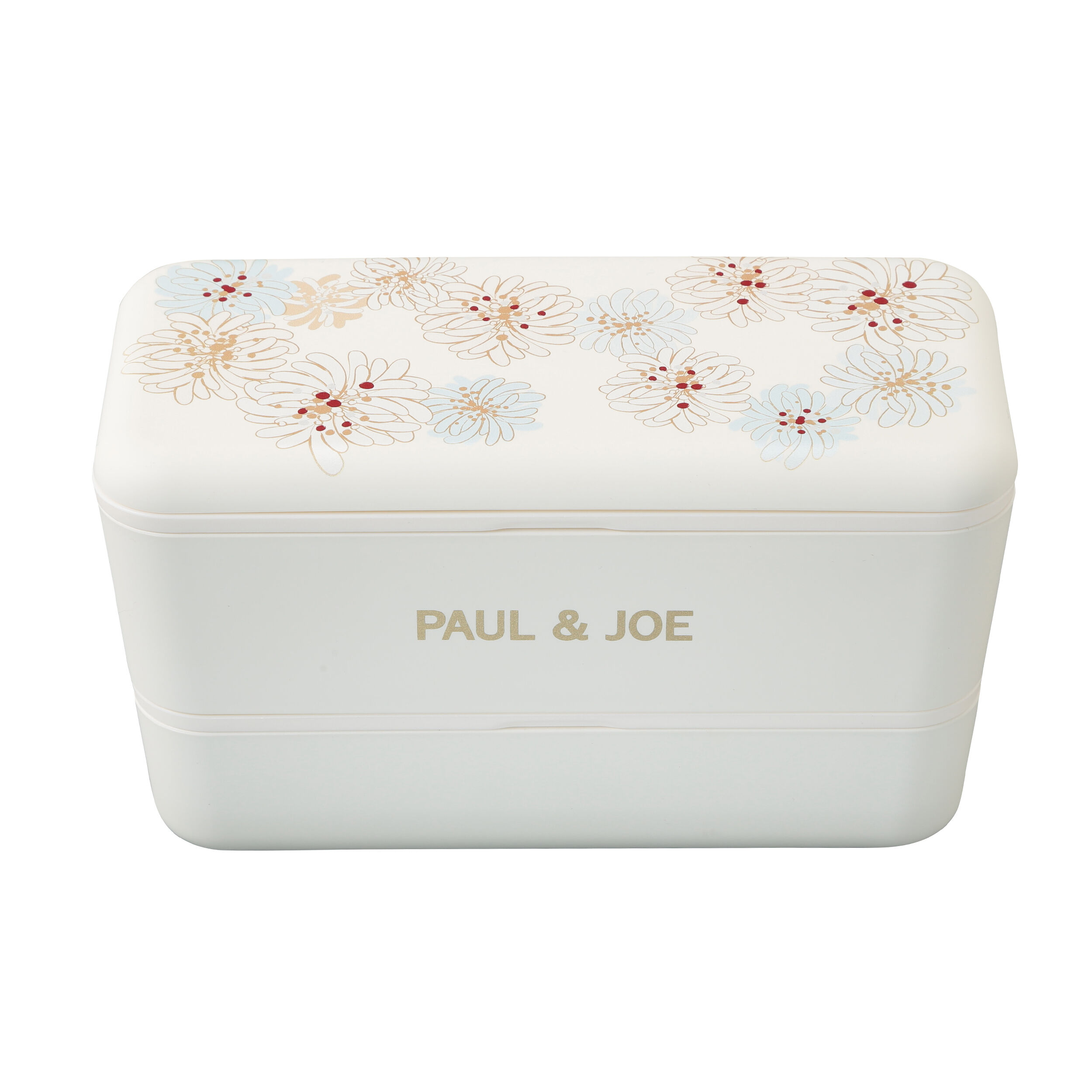 PAUL&JOE「ランチボックス・長方形・２段／ポール＆ジョー・ブレイクタイム」|食器・キッチングッズ|ホワイト