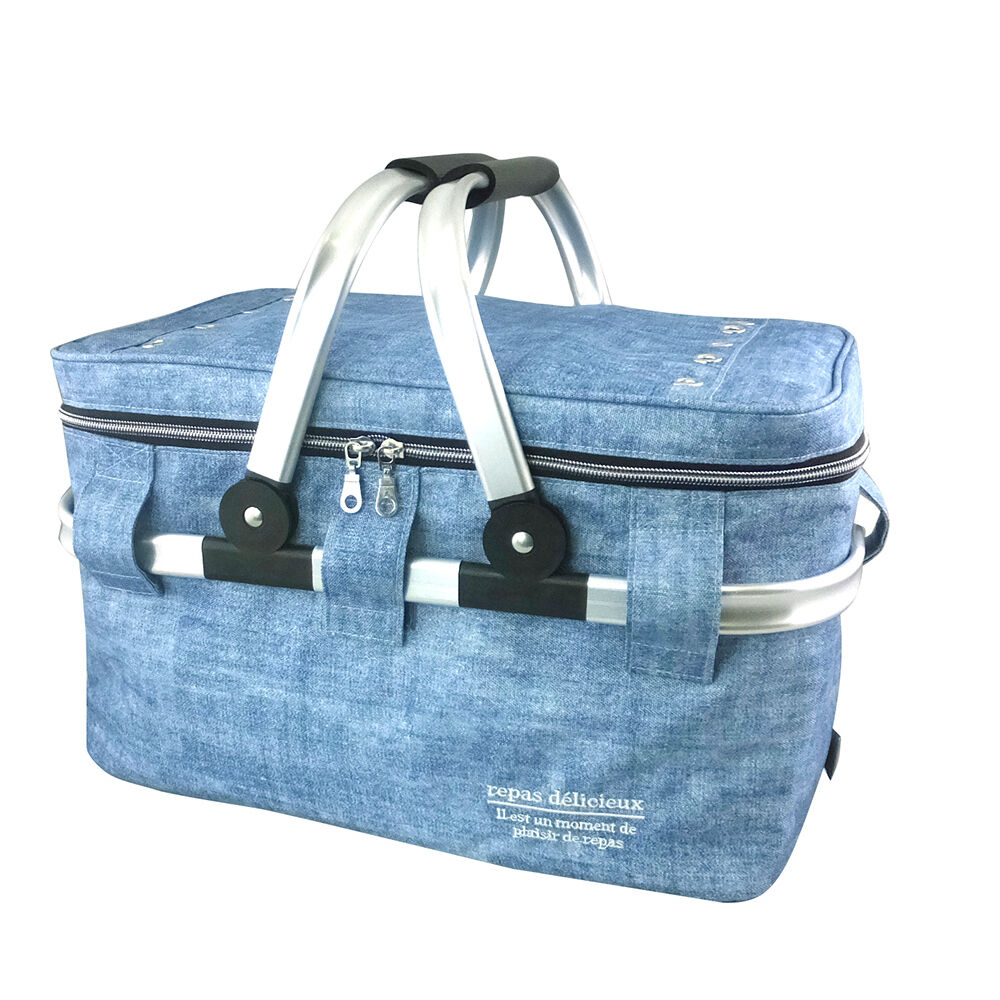 BACKYARD FAMILY「保冷バスケット おしゃれ 通販 保冷バッグ 大容量 丈夫 クーラーバスケット お弁当」|エコバッグ|ブルー1