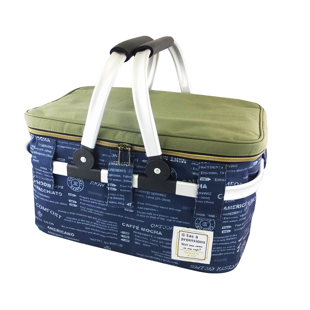 BACKYARD FAMILY「保冷バスケット おしゃれ 通販 保冷バッグ 大容量 丈夫 クーラーバスケット お弁当」|エコバッグ|ブルー3