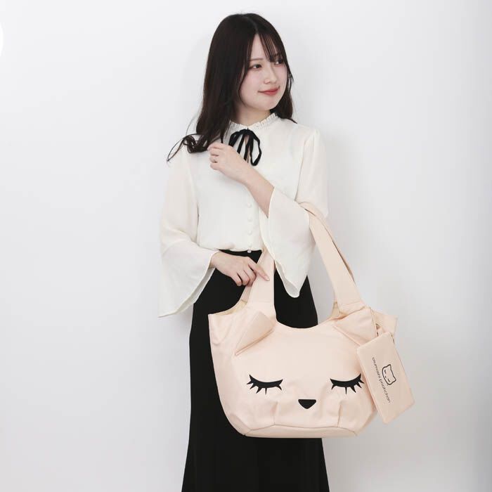 BACKYARD FAMILY「トートバッグ 猫 通販 トートバック 肩掛けバッグ 肩掛けカバン レディース ポーチ付き ナイロン」|トートバッグ|