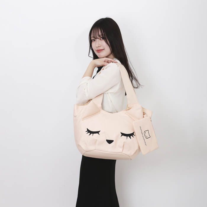 BACKYARD FAMILY「トートバッグ 猫 通販 トートバック 肩掛けバッグ 肩掛けカバン レディース ポーチ付き ナイロン」|トートバッグ|