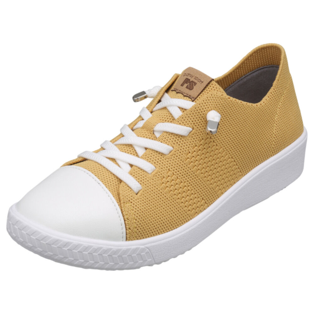 BACKYARD FAMILY「パンジー スニーカー 通販 シューズ 靴 くつ ニット素材 通気性 女性 婦人 歩きやすい」|スリッポン|イエロー1