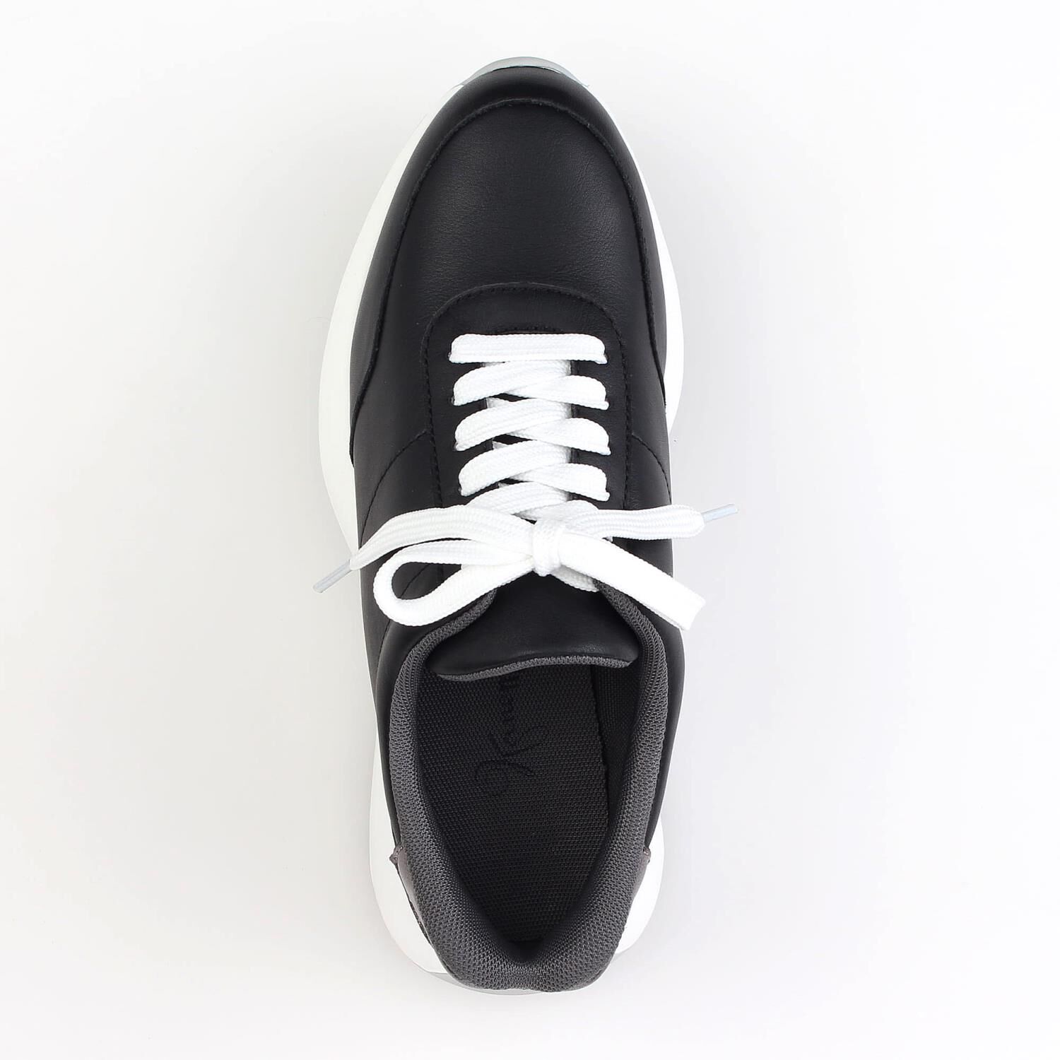 銀座かねまつ「TN260164STEMETBLKETN　【本革】ハンズフリースニーカー」|スニーカー|