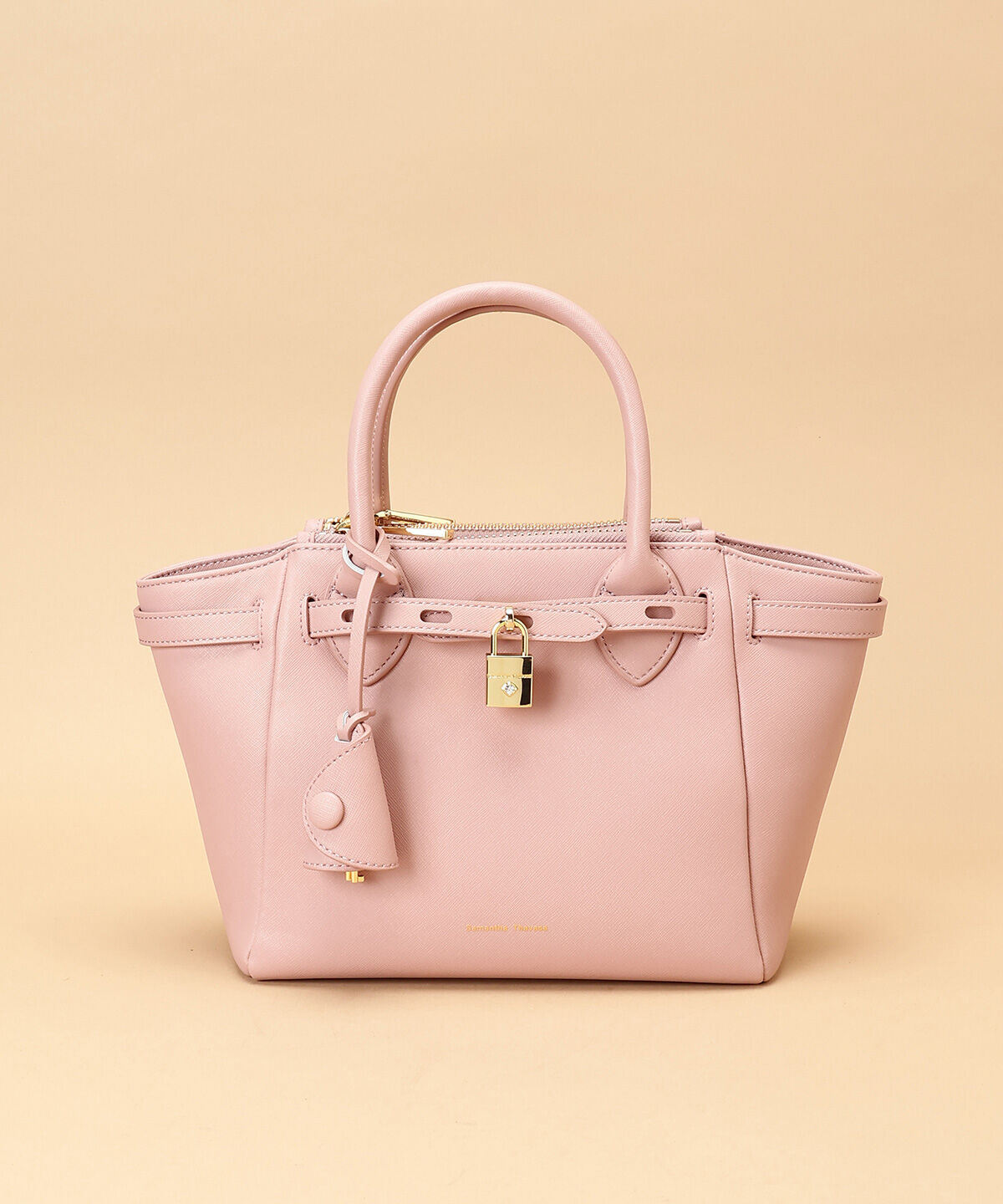 Samantha Thavasa「ベルトデザイン サマンサアゼル 中サイズ」|ハンドバッグ|ﾋﾟﾝｸﾍﾞｰｼﾞｭ