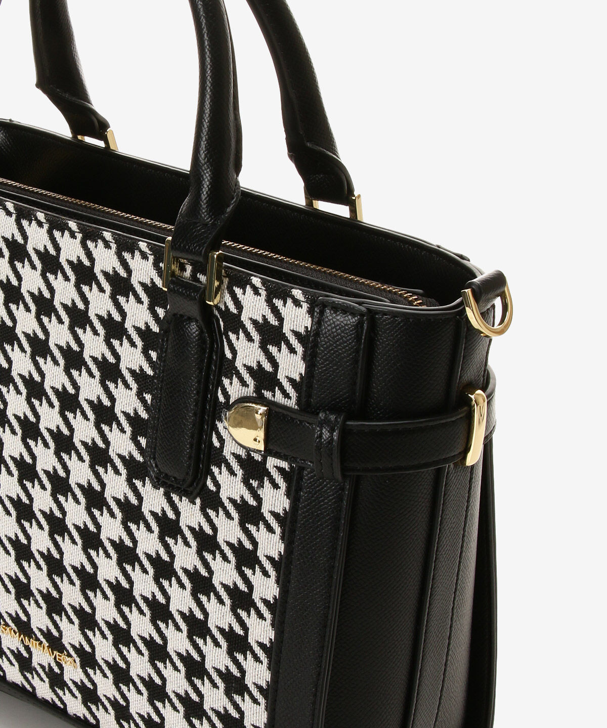 Samantha Vega「千鳥格子ベルト金具ハンドバッグ」|ハンドバッグ|